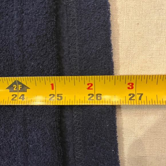 Navy Blue fleece “Cape Cod” V-neck hooded pullover sweatshirt. GUC! - Picture 8 of 8